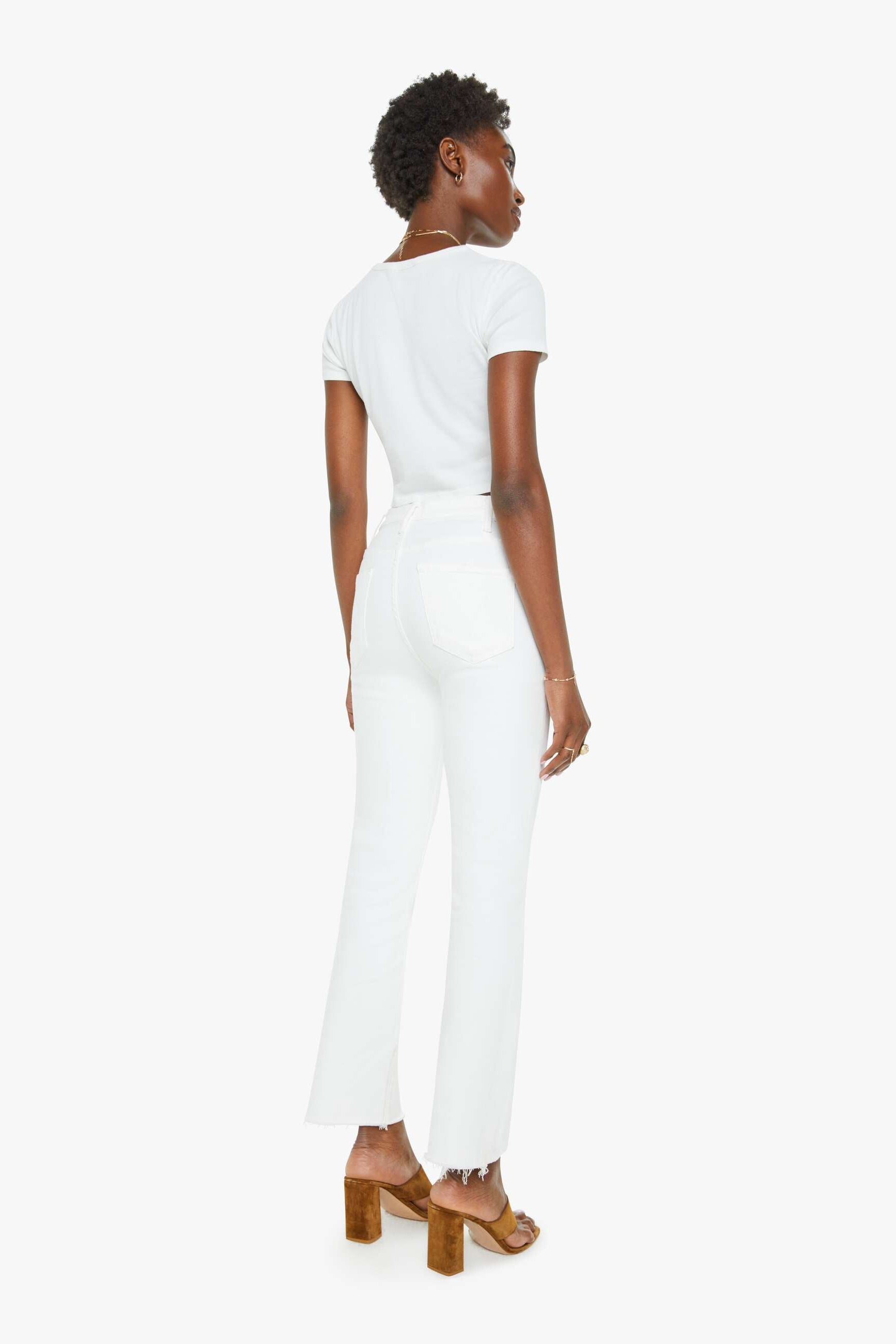 Mother jeans the hustler ankle fray