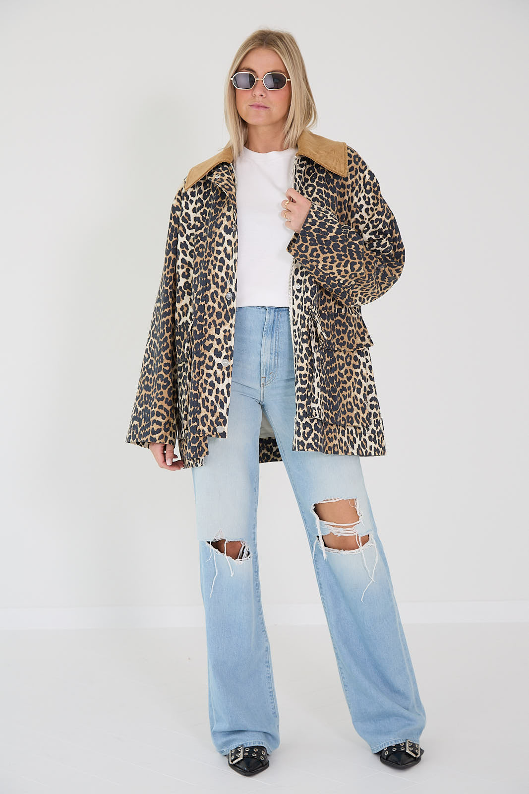 Ganni mantel leopard