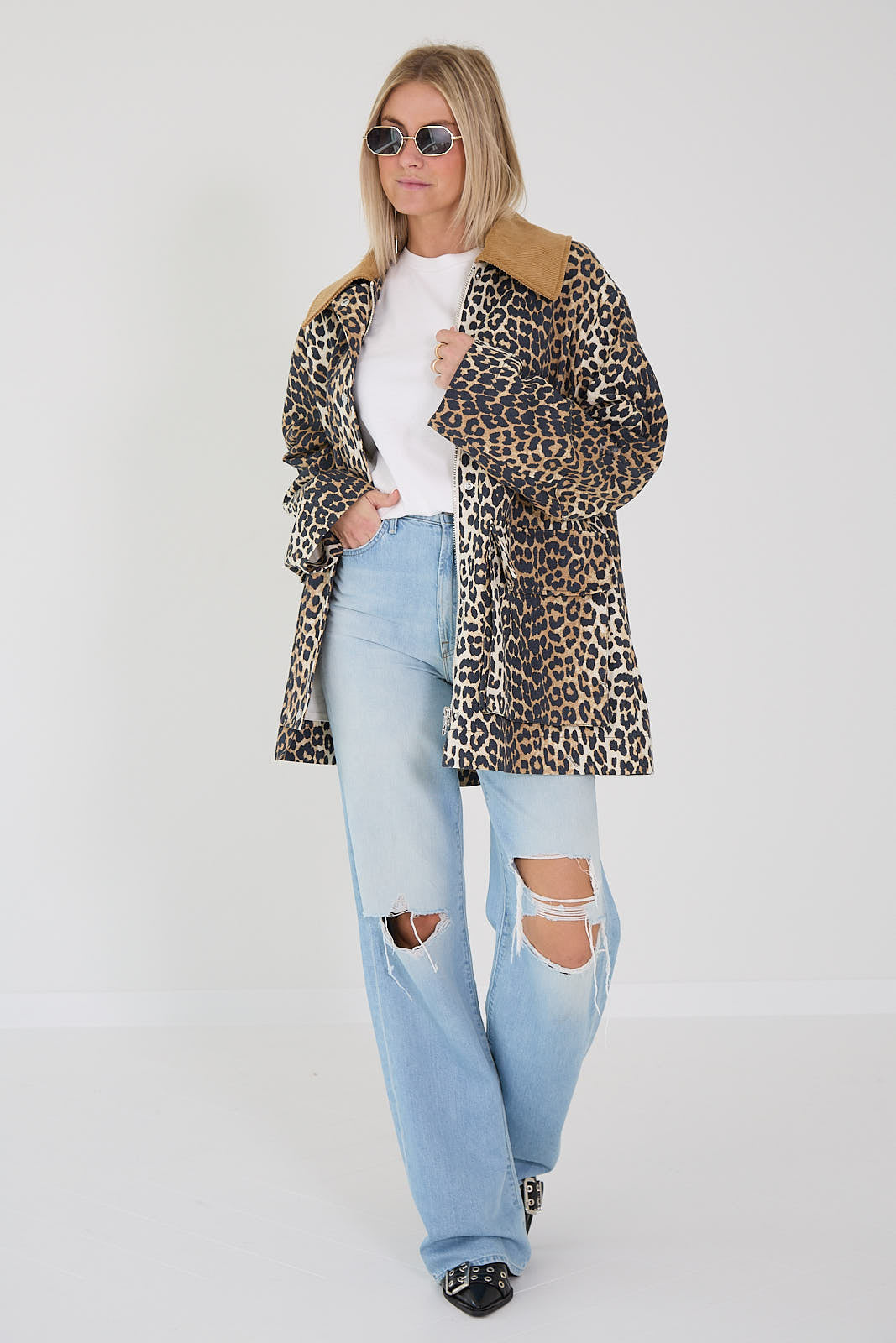 Ganni mantel leopard