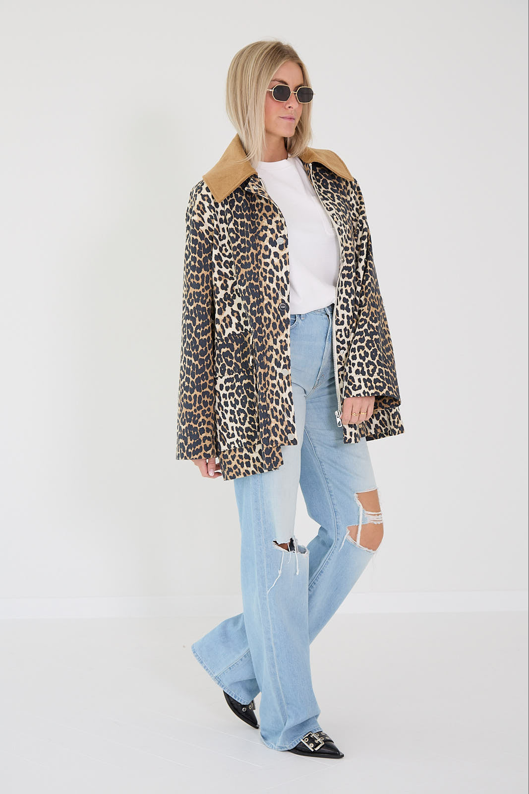 Ganni mantel leopard