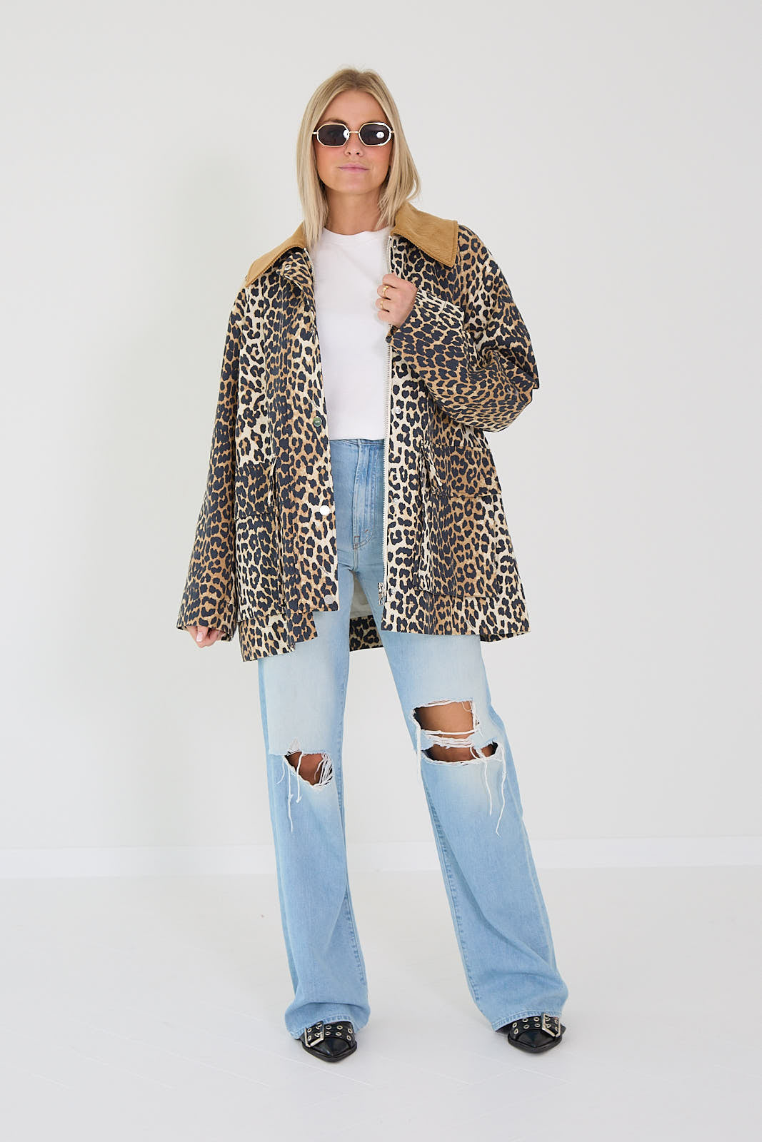 Ganni mantel leopard