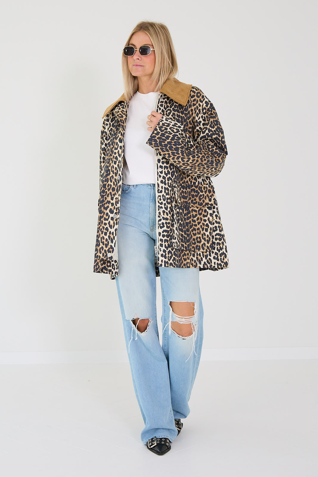 Ganni mantel leopard