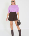 Colorush brushed belli tee pull paars