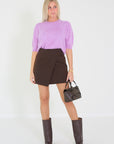 Colorush brushed belli tee pull paars