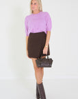Colorush brushed belli tee pull paars