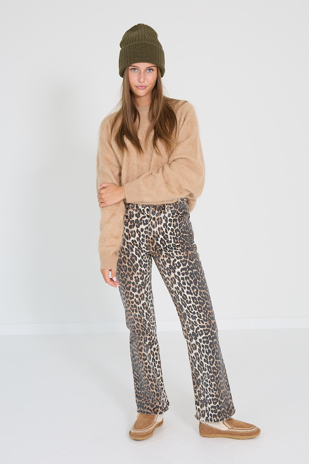 Ganni broek leopard