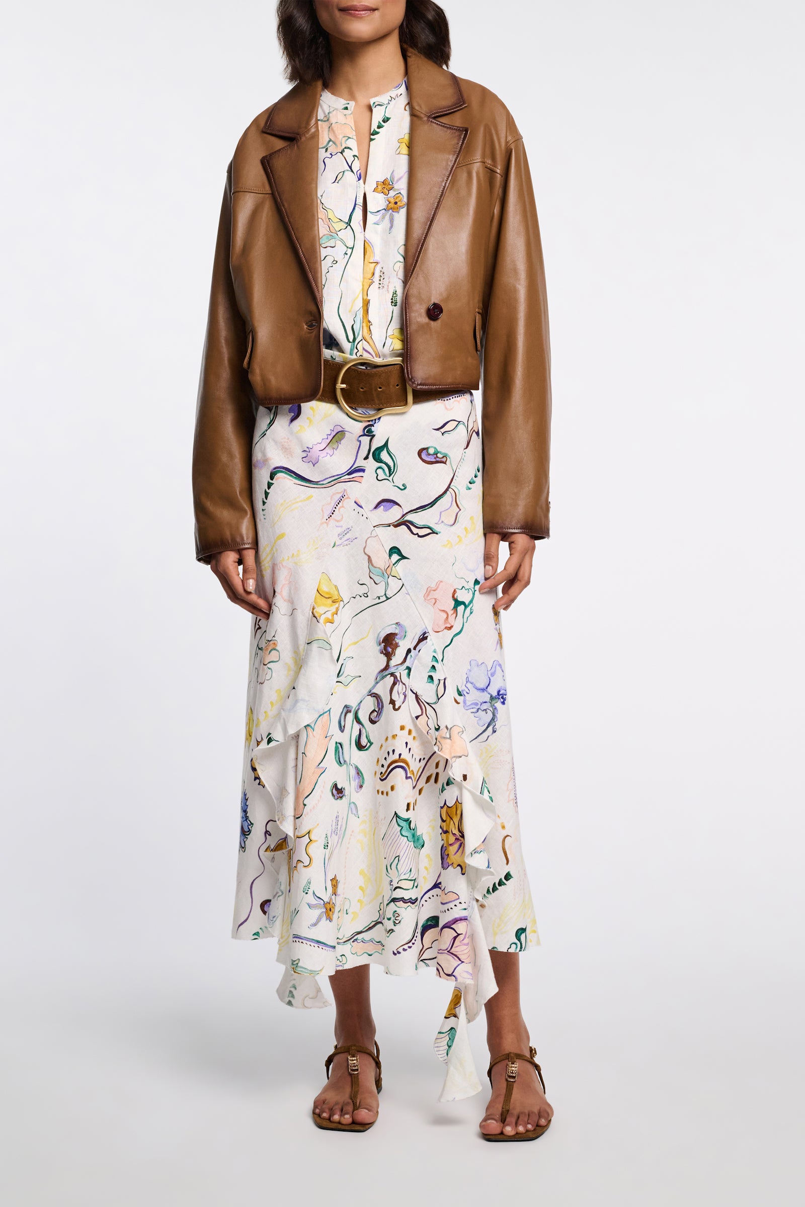 Dorothee schumacher rok bloemen wit