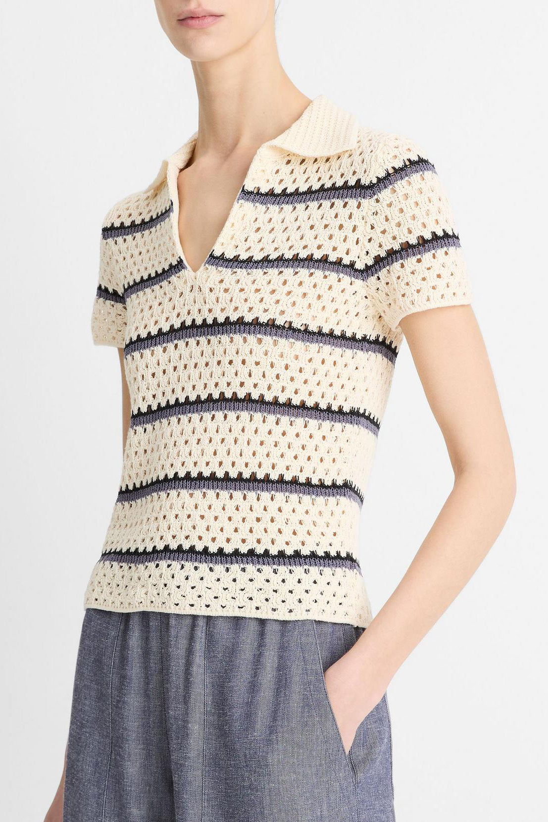 Vince polo gestreept