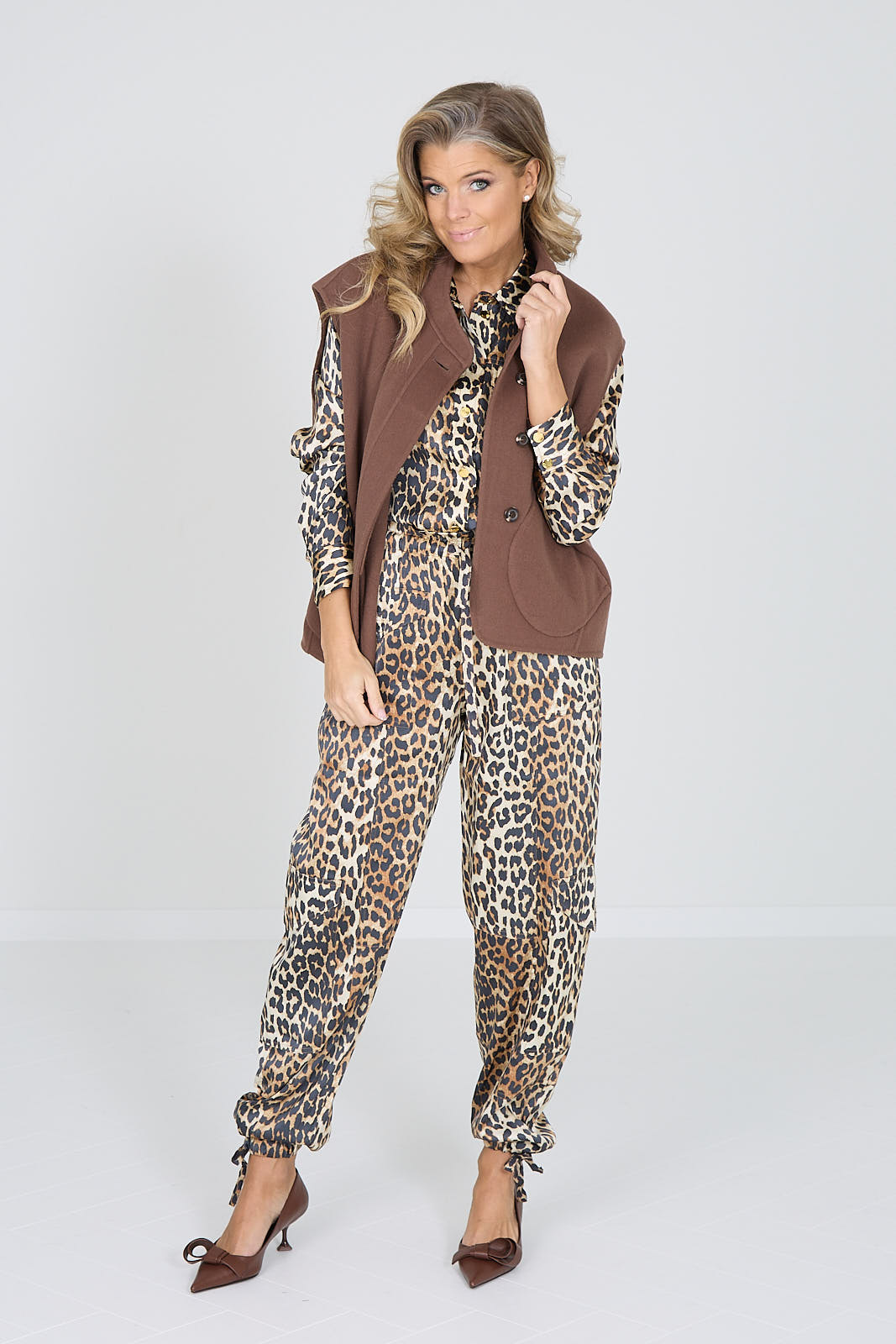 Ganni blouse leopard