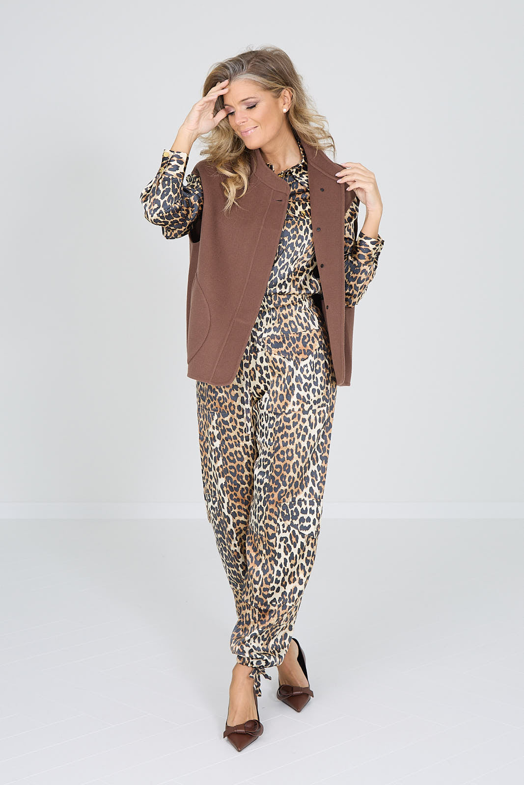 Ganni blouse leopard