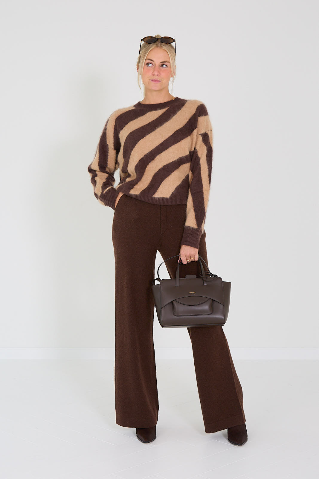Absolut cashmere broek Ambra brownie