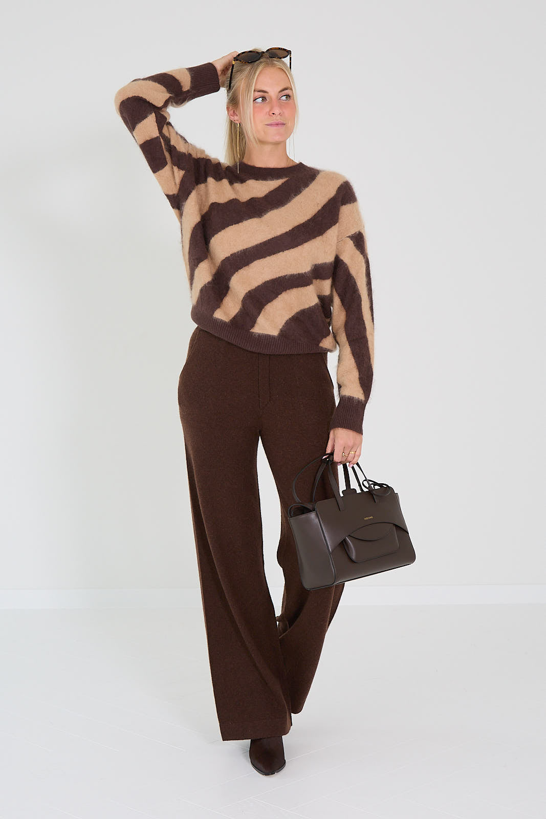 Absolut cashmere broek Ambra brownie