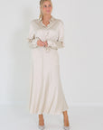 Lisa yang blouse champagne