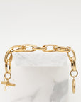 Souvenirs de Pomme armband cyan gold