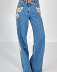 JEANS CAVALRY EMBROIDERED