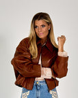 BOMBER MILIA LEDER