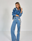 JEANS CAVALRY EMBROIDERED