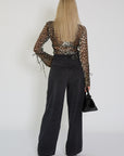 Ganni blouse panterprint