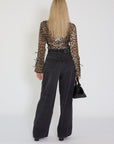 Ganni blouse panterprint