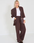 Noted Antwerp blazer krijtstreep bruin