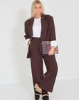 Noted Antwerp blazer krijtstreep bruin