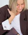 Noted Antwerp blazer krijtstreep bruin