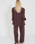 Noted Antwerp blazer krijtstreep bruin