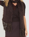 Lulah sjaal bruin met franjes