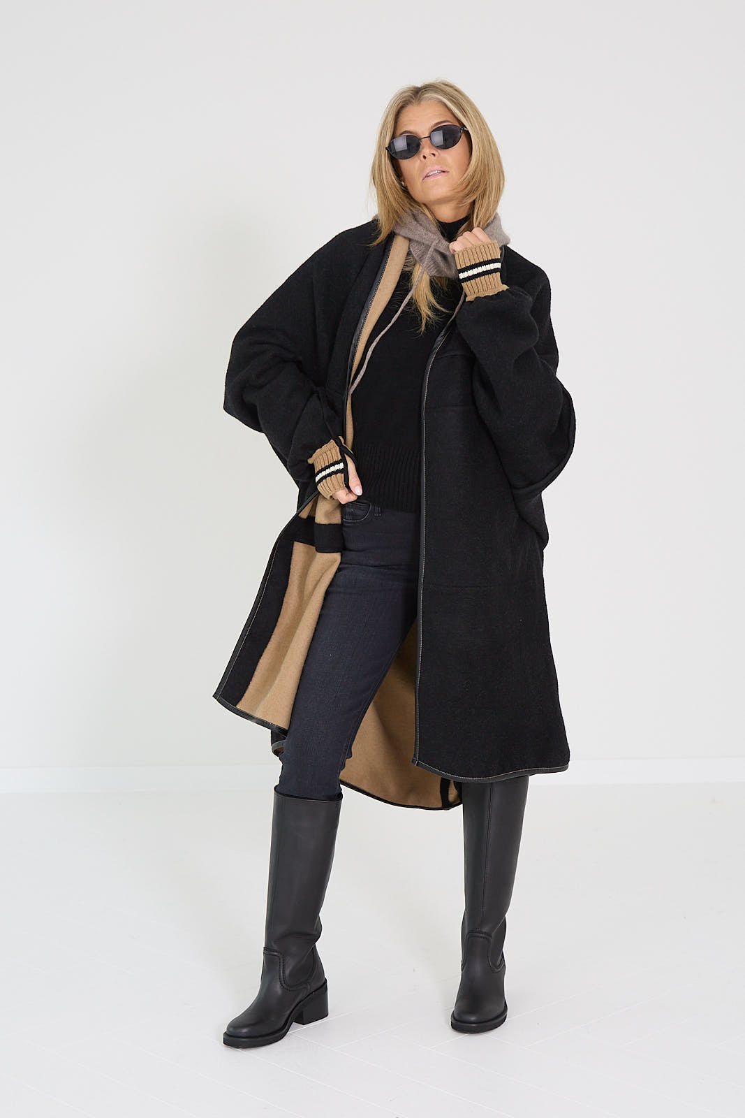 Mother jeans grijs donker