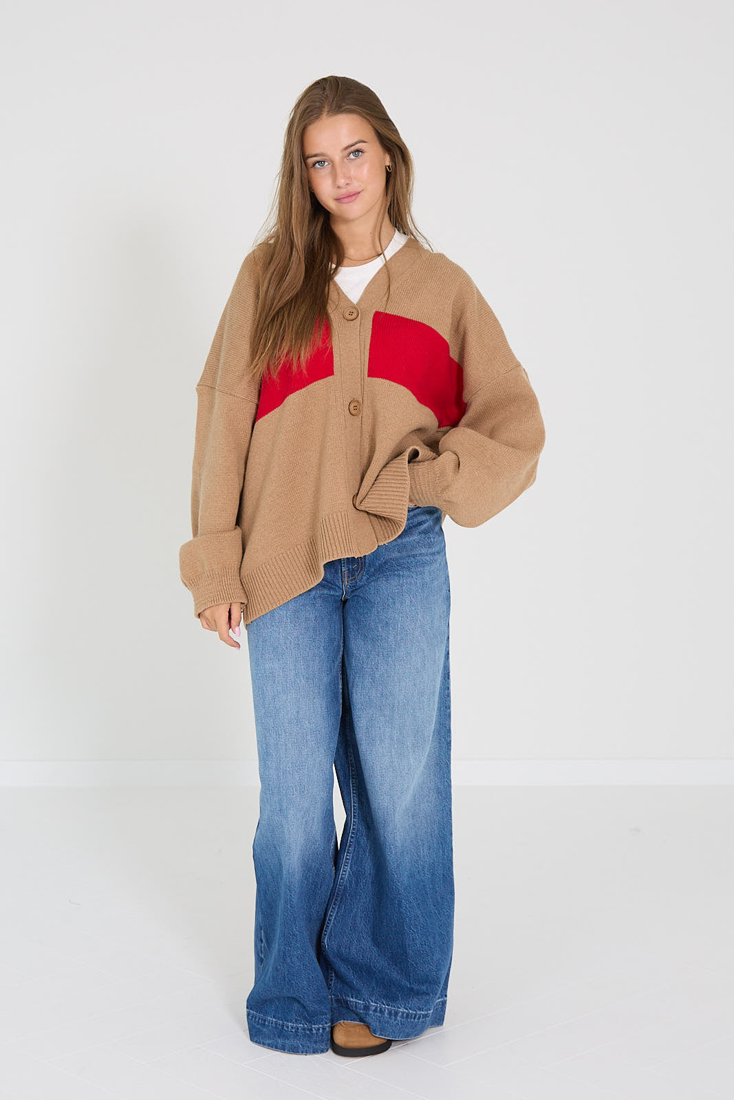 Studio clique pull Mouche camel