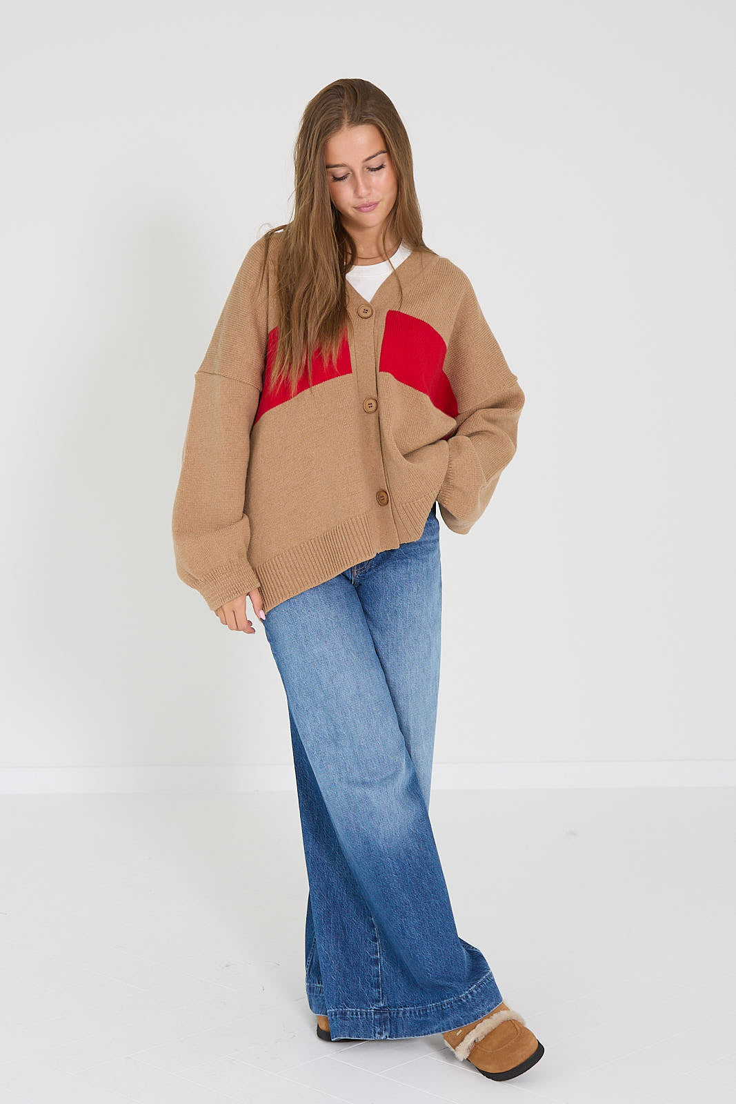 Studio clique pull Mouche camel