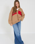 Studio clique pull Mouche camel