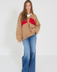 Studio clique pull Mouche camel