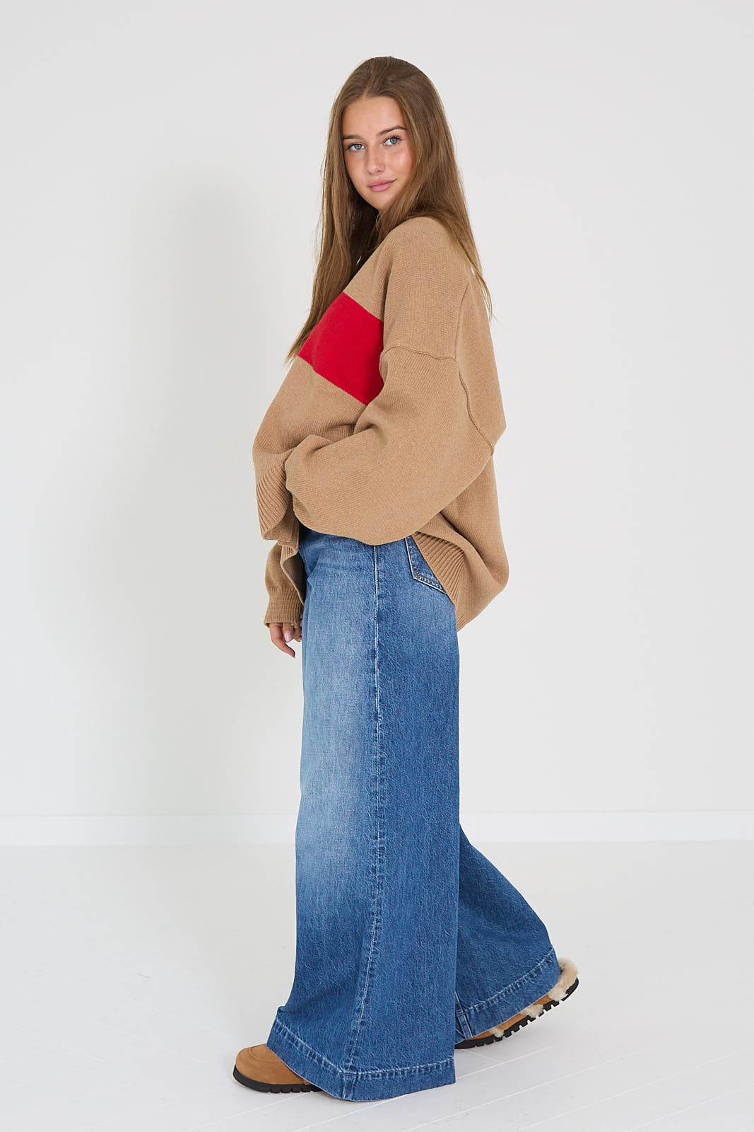 Studio clique pull Mouche camel