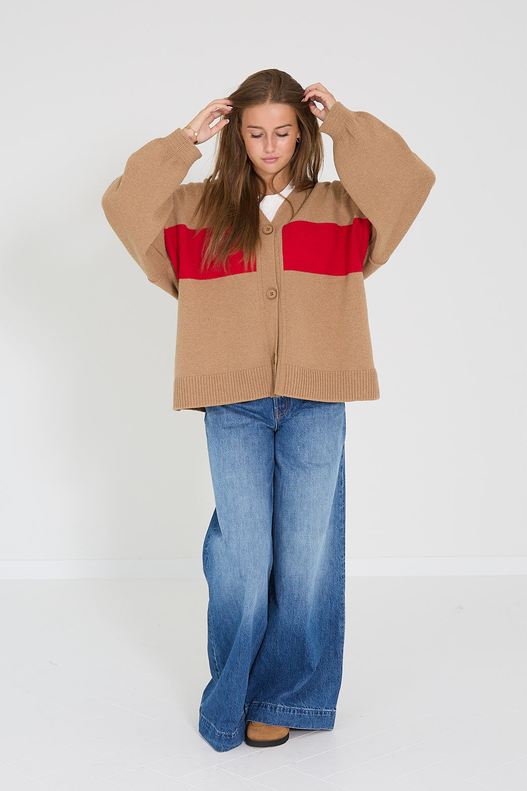 Studio clique pull Mouche camel