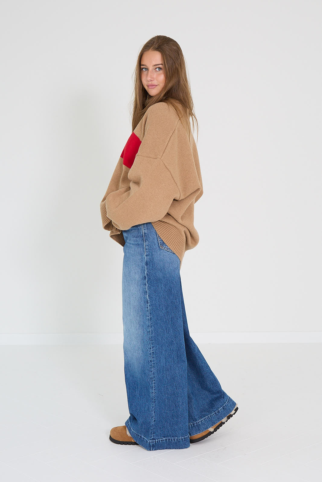 Studio clique pull Mouche camel