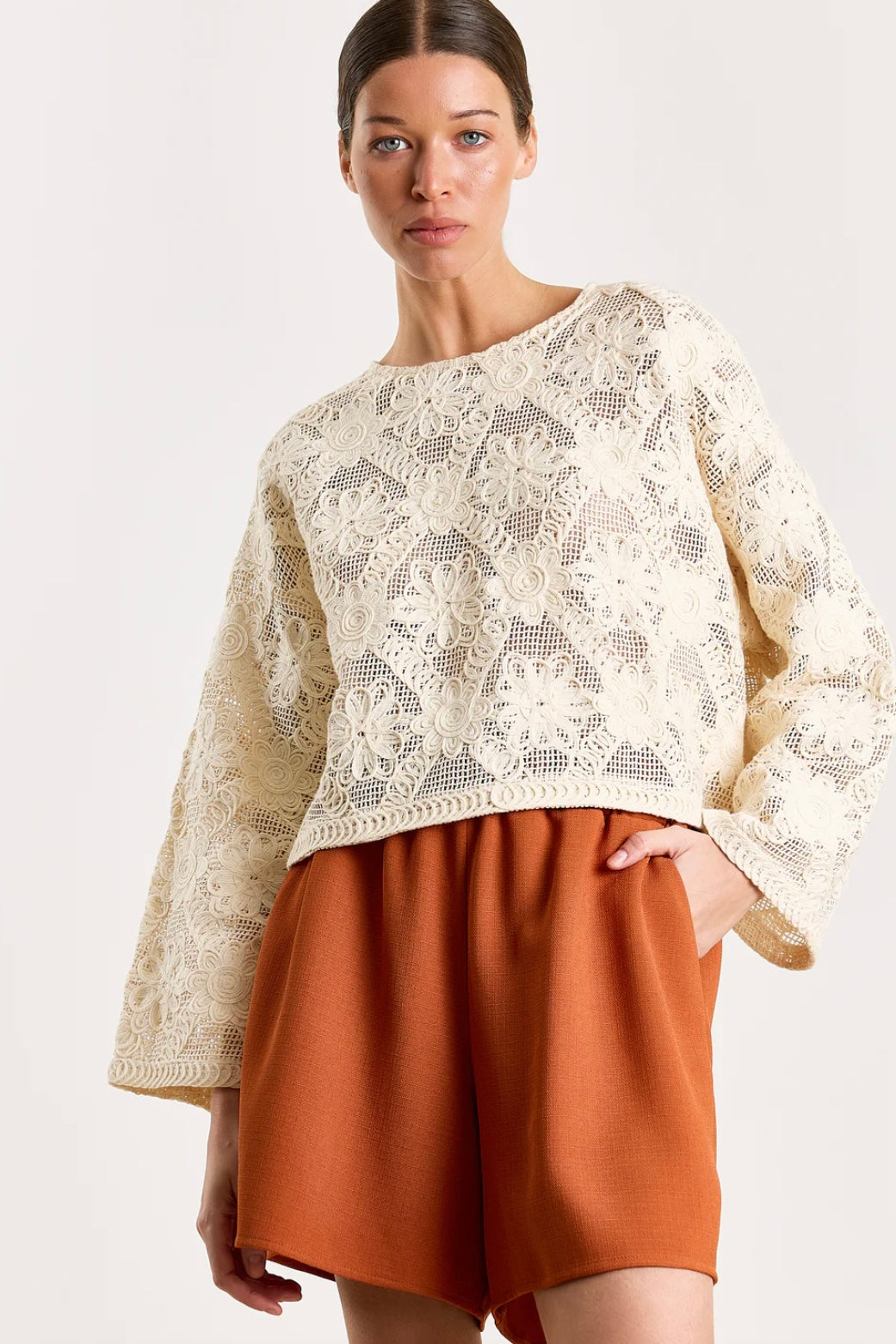 Studio clique blouse flower