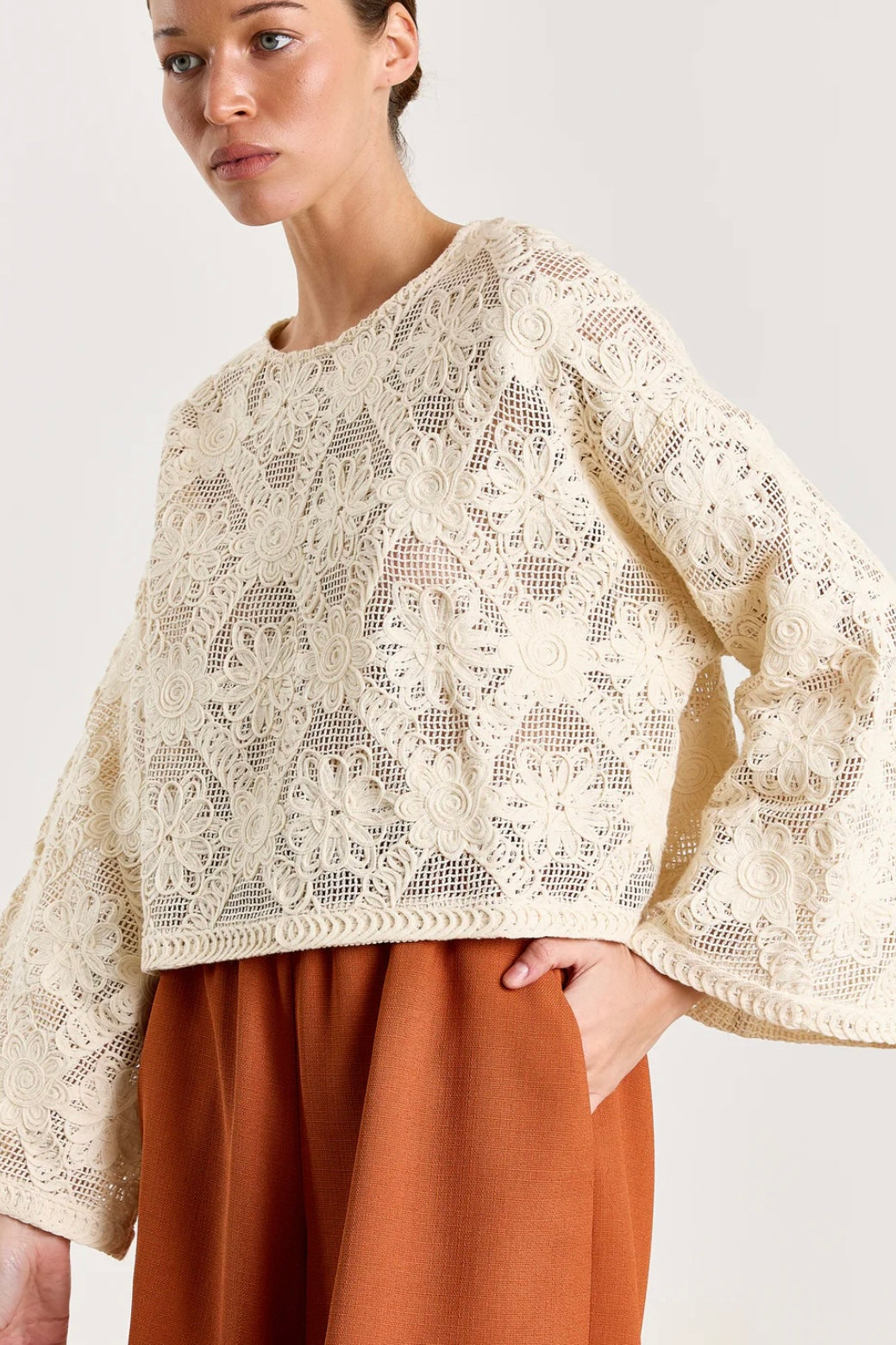 Studio clique blouse flower