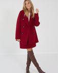 Max Mara mantel caban rouge