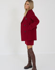 Max Mara mantel caban rouge