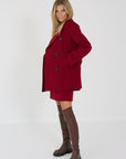 Max Mara mantel caban rouge
