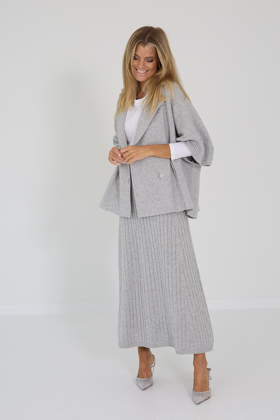 Anneclaire mantel grijs