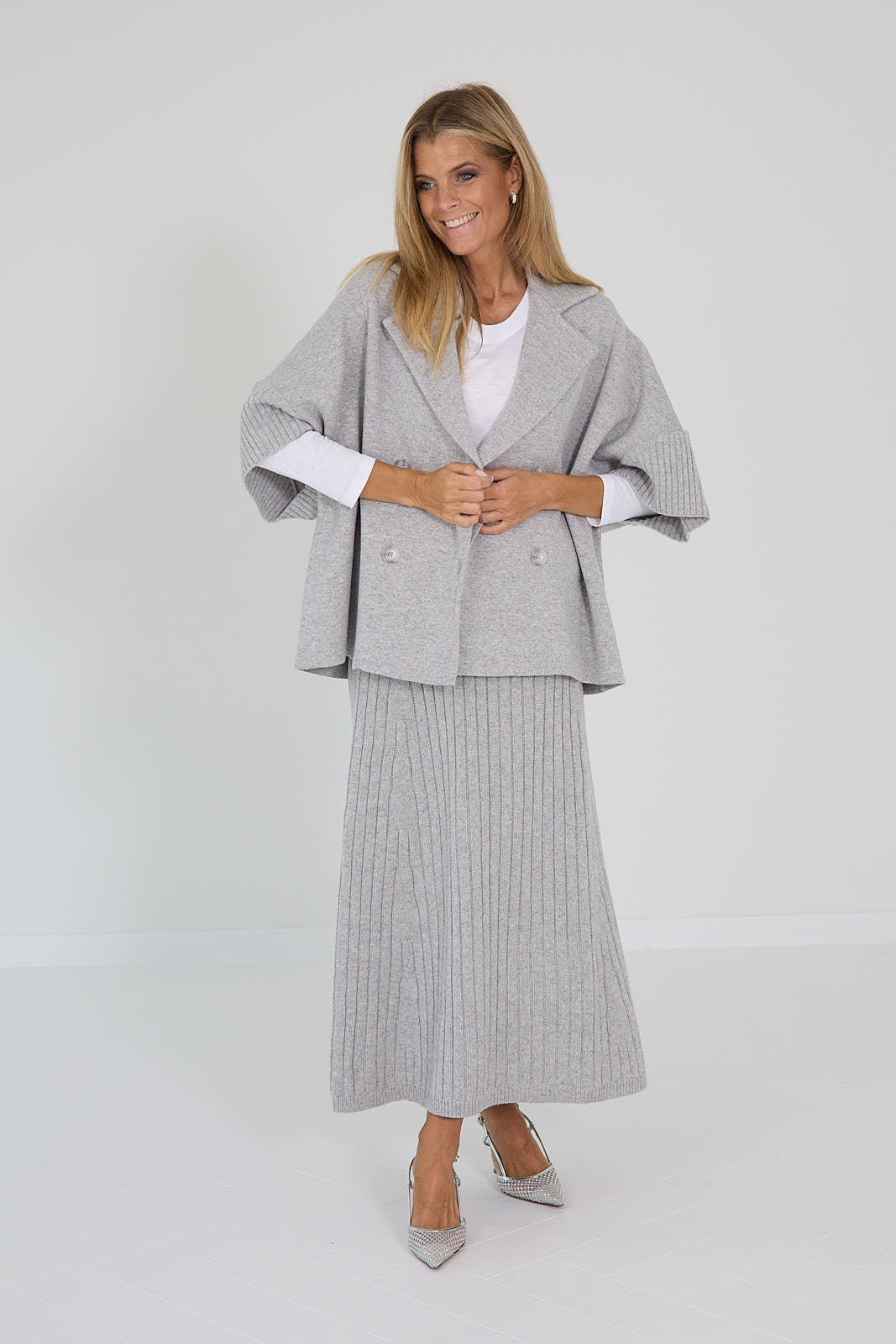 Anneclaire mantel grijs