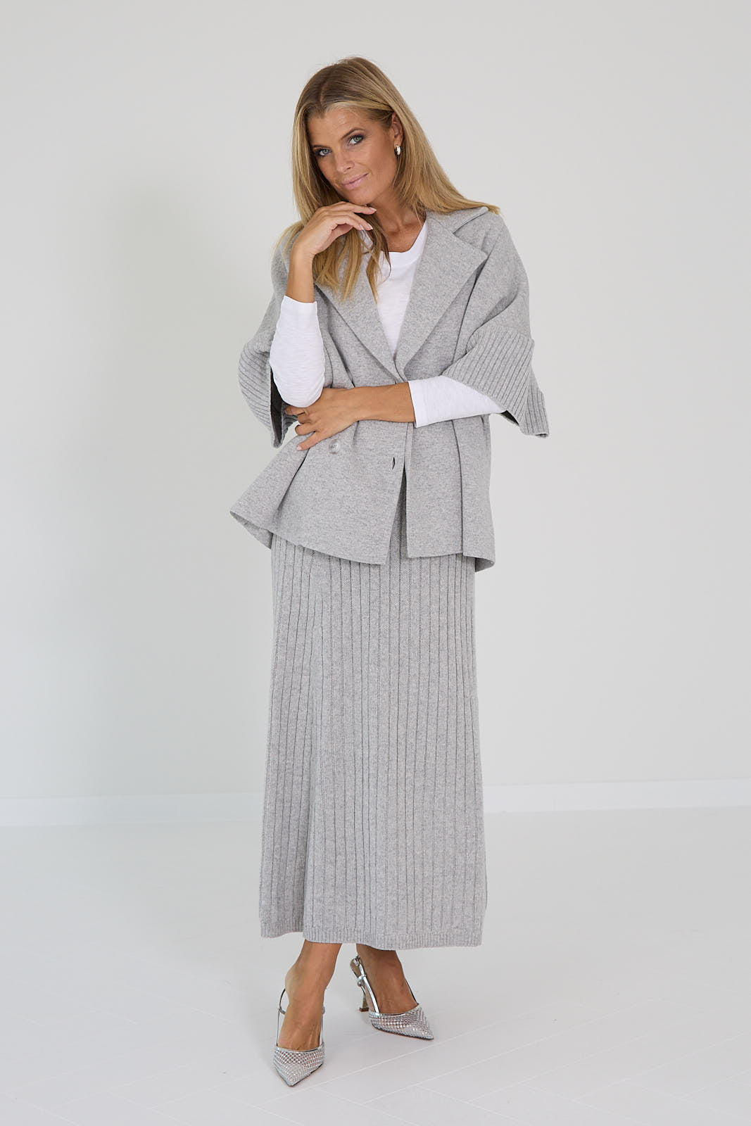 Anneclaire mantel grijs