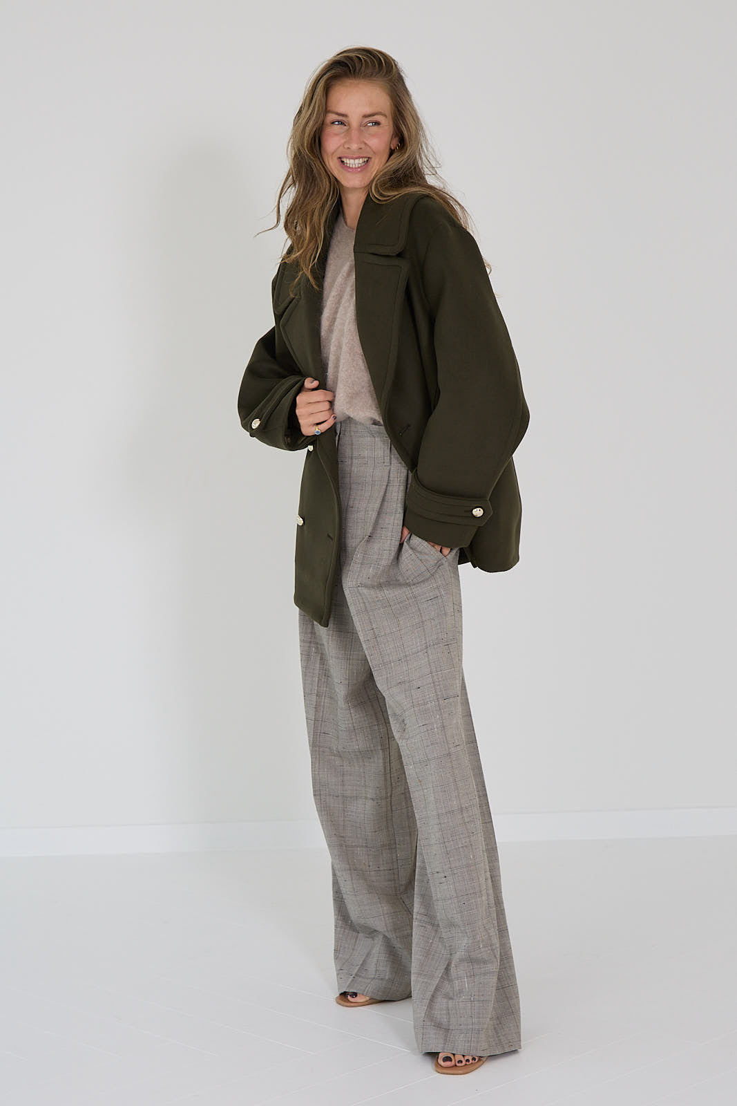 Semicouture mantel khaki