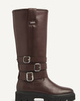 Nubikk laarzen met gesp burgundy