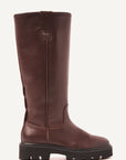 Nubikk laarzen met gesp burgundy