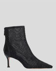 Lola Cruz enkellaars mesh zwart