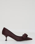 Lola Cruz pump pony burgundy
