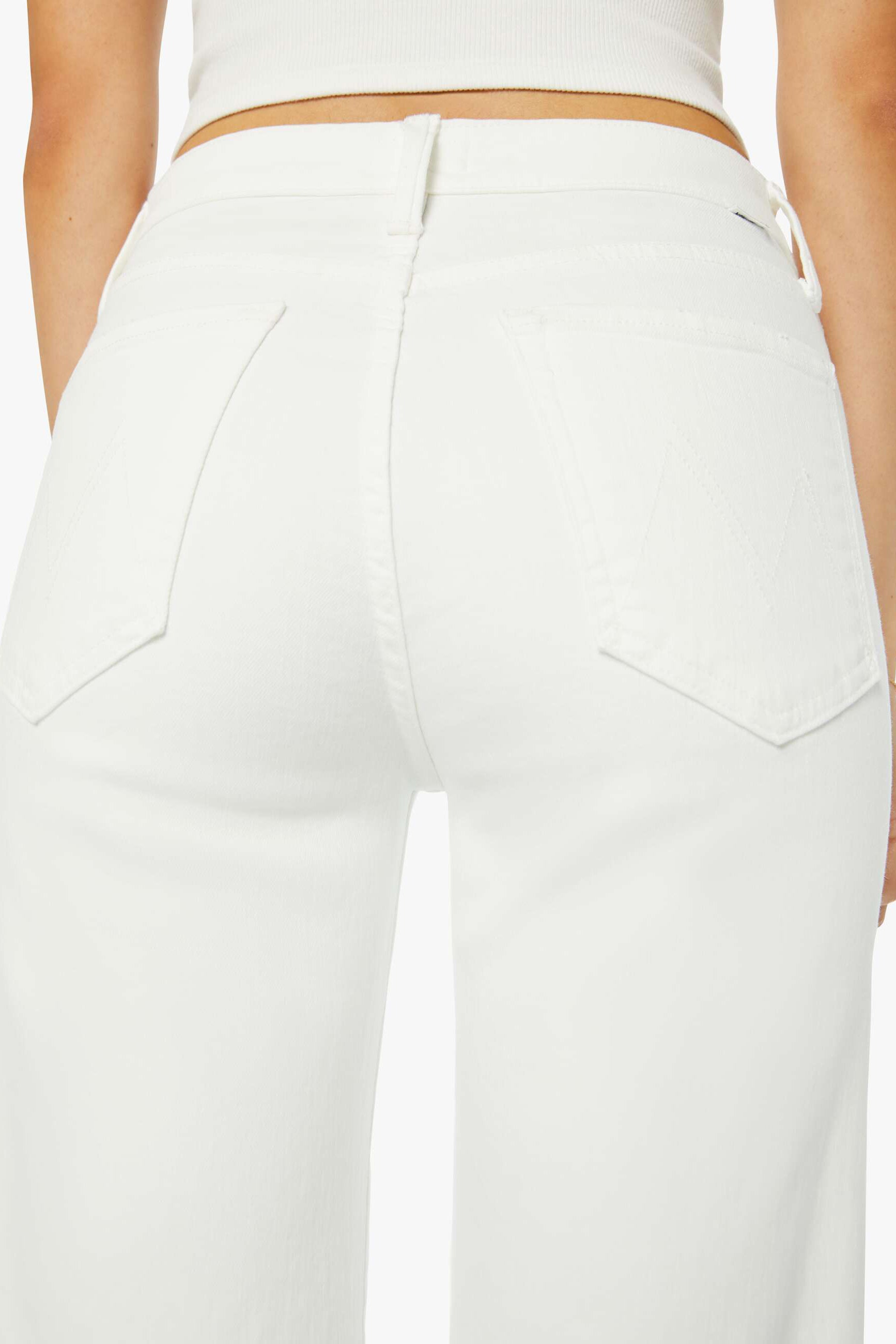 Mother jeans the rambler zip ankle wit